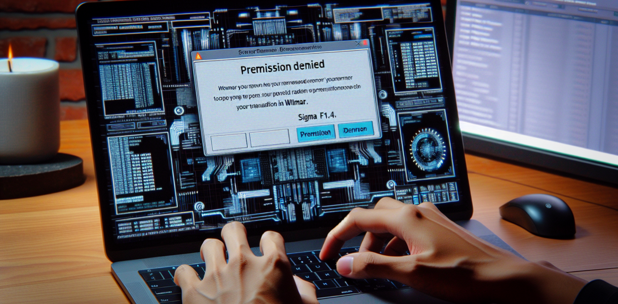 alt_text: "Tampilan pesan 'Permission Denied' terkait transaksi Rp 9,9 Miliar di Wilmar."