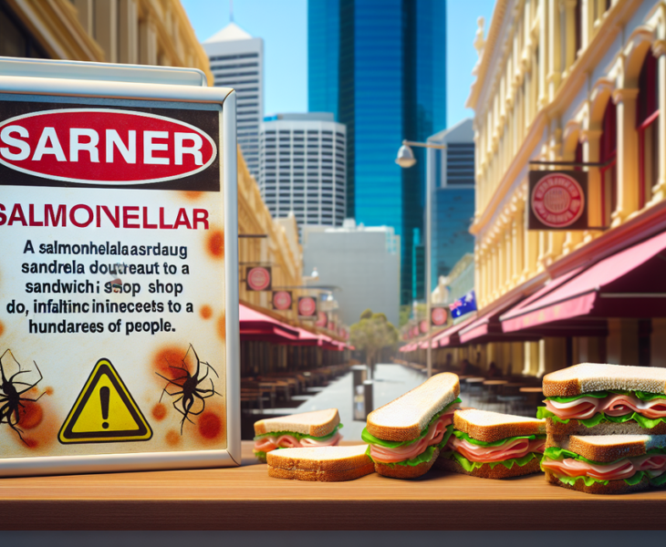 alt_text: Kasus Salmonella di Australia akibat satu toko sandwich, menginfeksi ratusan orang.