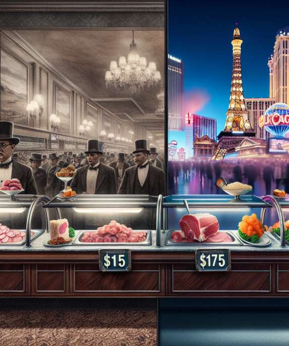 alt_text: Buffet Las Vegas: Transformasi dari pilihan murah meriah ke pengalaman mewah dan eksklusif.