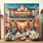 alt_text: Dumpling dan dekorasi warna-warni menghiasi Highway 71 Austin.