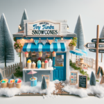 alt_text: Kerucut salju mini penuh warna, menyegarkan di dekat Houston, sejukkan hari dengan sentuhan es.