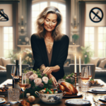 alt_text: Meja makan elegan dengan dekorasi anggun ala Martha Stewart, menghadirkan suasana mewah.