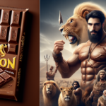 alt_text: Gambar bungkus Lion Bar dengan desain maskulin, diproduksi oleh Nestlé, sekarang jarang ditemukan.