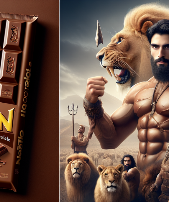 alt_text: Gambar bungkus Lion Bar dengan desain maskulin, diproduksi oleh Nestlé, sekarang jarang ditemukan.