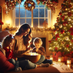 alt_text: Pemandangan pedesaan saat Natal, penuh salju dan lampu, menyentuh kenangan hangat masa lalu.