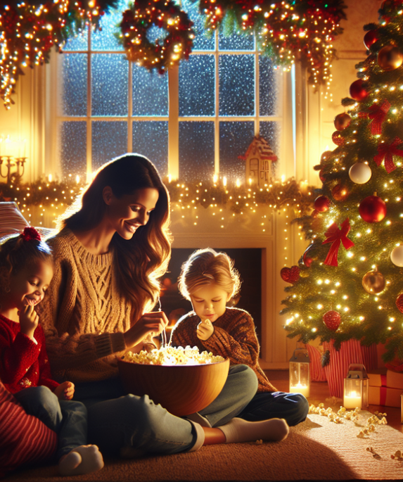 alt_text: Pemandangan pedesaan saat Natal, penuh salju dan lampu, menyentuh kenangan hangat masa lalu.