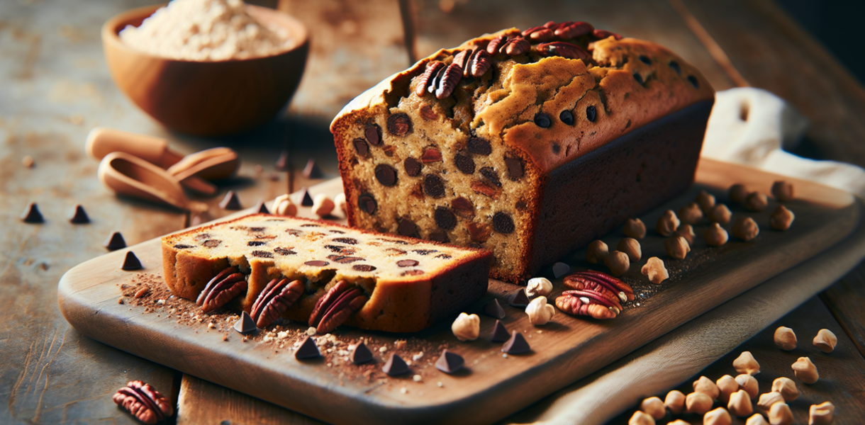 alt_text: Resep banana bread pecan cokelat yang lembap dan lezat, cocok untuk camilan manis.