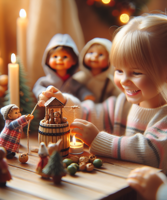 alt_text: Anak-anak bermain dengan tradisi unik di rumah teman, mengenang masa kecil yang ceria.