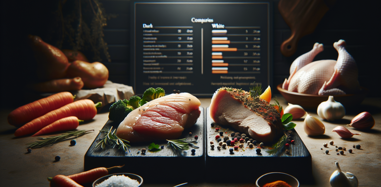 alt_text: Diskusi bahan daging putih vs daging gelap dalam masakan.