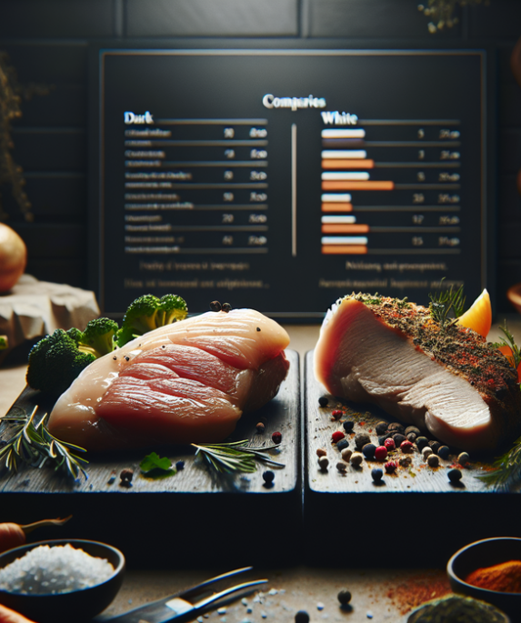alt_text: Diskusi bahan daging putih vs daging gelap dalam masakan.