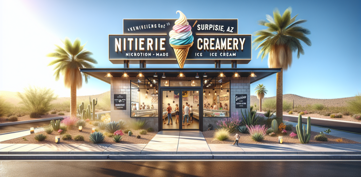 alt_text: Stand es krim Nitro di Bell Road, Phoenix, menyajikan es krim dengan efek asap dan kejutan.