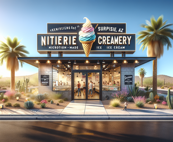 alt_text: Stand es krim Nitro di Bell Road, Phoenix, menyajikan es krim dengan efek asap dan kejutan.