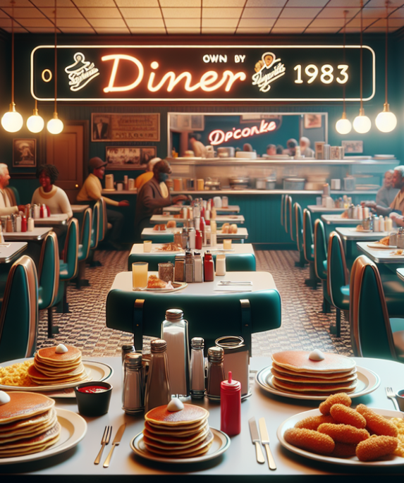 alt_text: Sendok saji perak di sebelah artikel terbaru tentang restoran baru di LA.