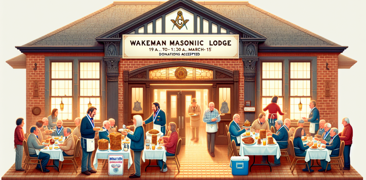 alt_text: Warga berkumpul di Wakeman Lodge untuk menikmati sarapan komunitas dan berbincang bersama.