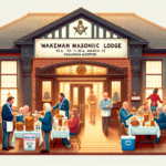 alt_text: Warga berkumpul di Wakeman Lodge untuk menikmati sarapan komunitas dan berbincang bersama.