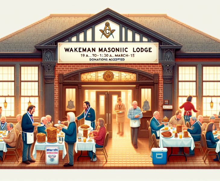 alt_text: Warga berkumpul di Wakeman Lodge untuk menikmati sarapan komunitas dan berbincang bersama.