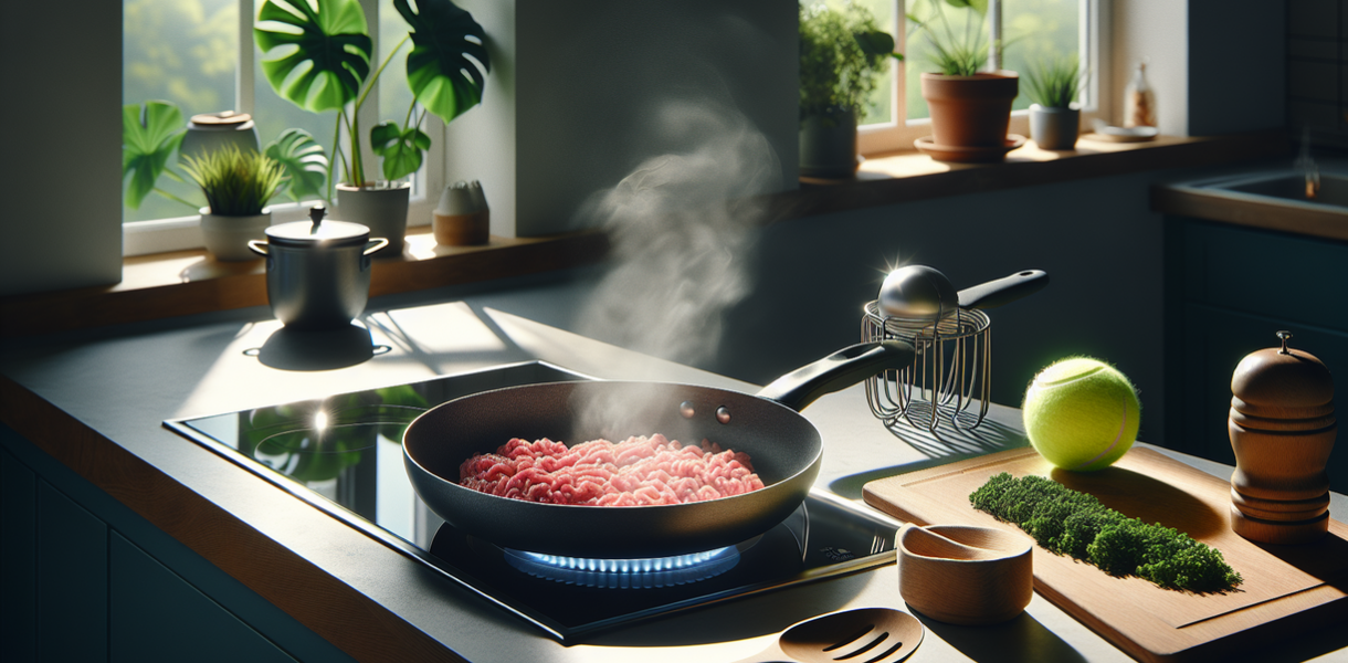 alt_text: "Cara cepat kurangi lemak daging giling dengan teknik masak simpel."