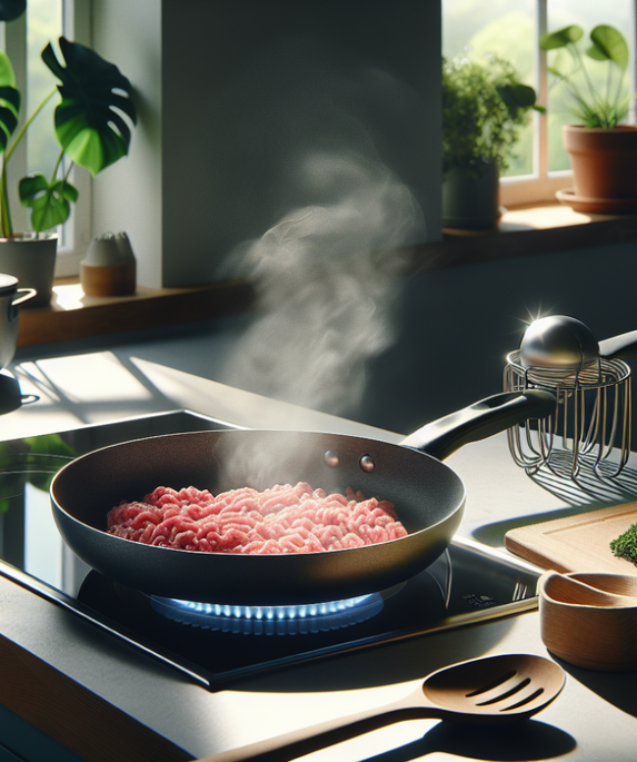 alt_text: "Cara cepat kurangi lemak daging giling dengan teknik masak simpel."