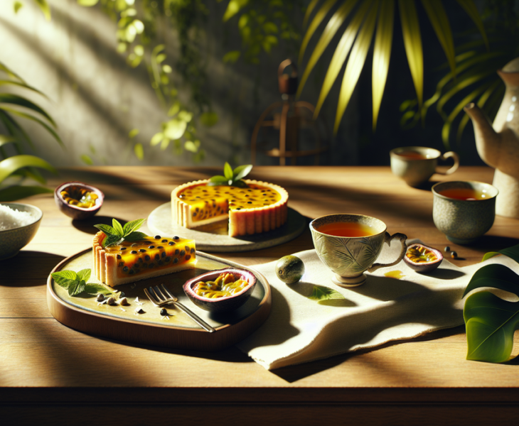 alt_text: Cheesecake markisa yang lembut dan menggoda dengan topping buah segar yang memikat rasa.