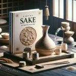 alt_text: Botol sake Jepang dengan latar belakang padi, menggambarkan asal usulnya dari beras.