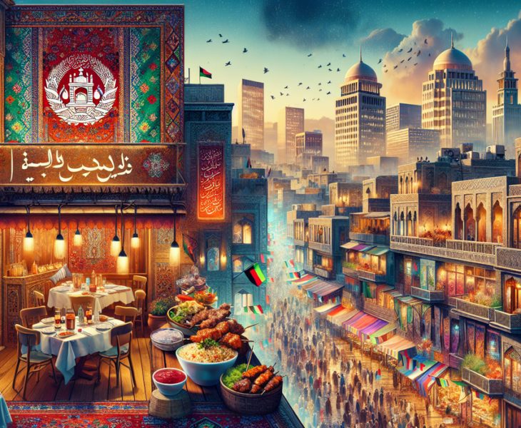 alt_text: Depan restoran Kabul House yang menyajikan hidangan otentik Afganistan di tengah kota.