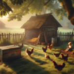 alt_text: Kandang ayam tradisional berubah, transaksi jual-beli kini serba digital di era modern.