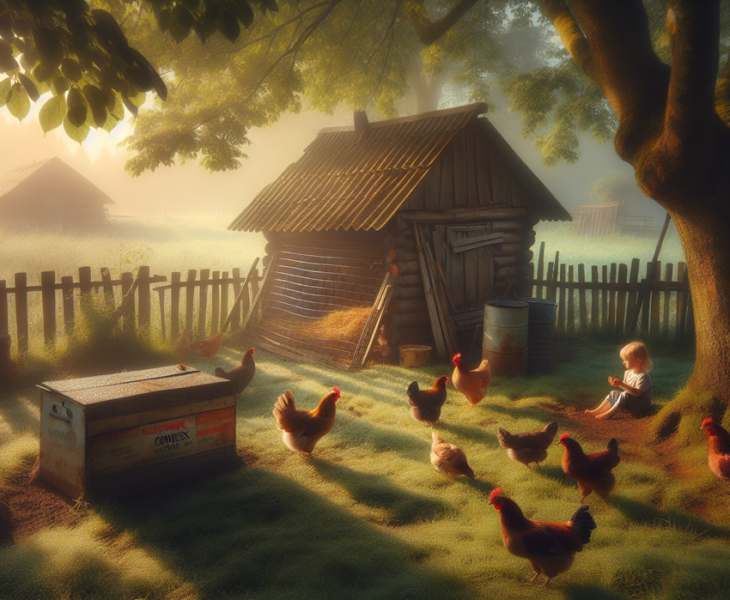 alt_text: Kandang ayam tradisional berubah, transaksi jual-beli kini serba digital di era modern.