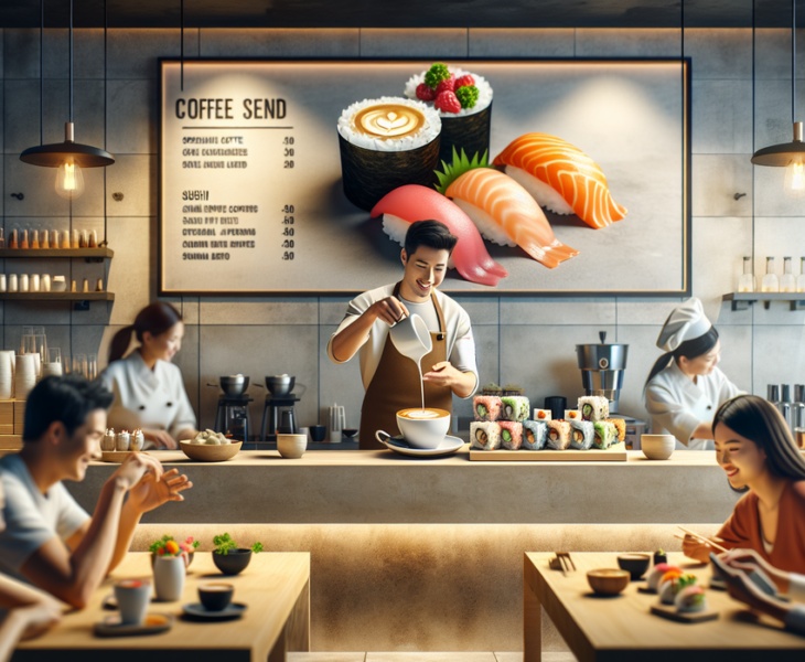 alt_text: Restoran M&S Surrey menawarkan pengalaman makan santai di antara sesi belanja.