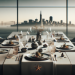 alt_text: Seorang pria menikmati hidangan mewah di restoran mewah California dengan harga fantastis.