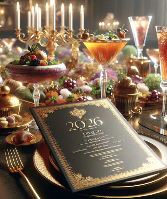 alt_text: Menu eksklusif usai Oscars 2026 dengan hidangan mewah dan dekorasi elegan.