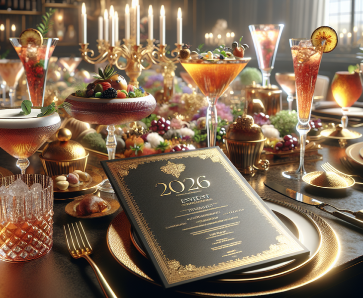 alt_text: Menu eksklusif usai Oscars 2026 dengan hidangan mewah dan dekorasi elegan.