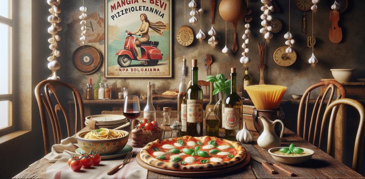 alt_text: Acara Mangia E Bevi merayakan keaslian pizza Napoli dengan berbagai produk tradisional.