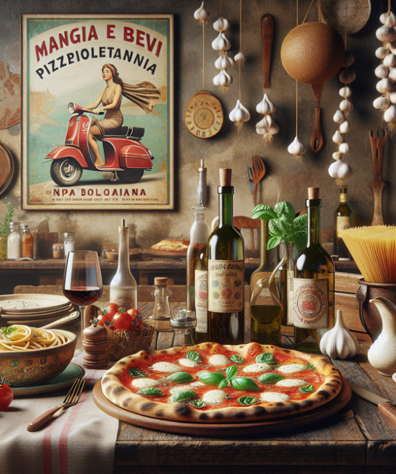 alt_text: Acara Mangia E Bevi merayakan keaslian pizza Napoli dengan berbagai produk tradisional.