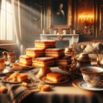 alt_text: Kue nostalgia ala Katharine Hepburn, bahan-bahan dan instruksi baking terlihat di meja.