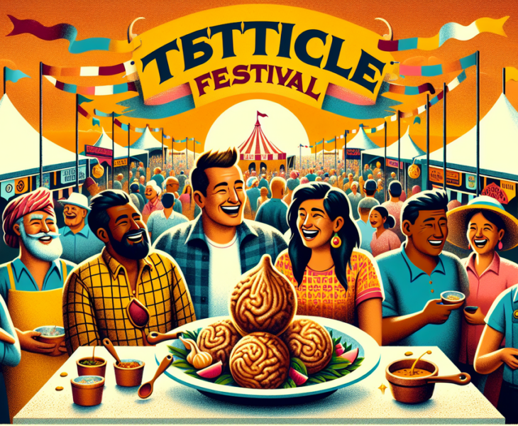 alt_text: Rumah minimalis modern di Bismarck saat festival unik dengan dekorasi dan aktivitas aneh.