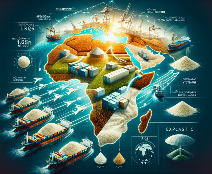 alt_text: "Senegal membuka pintu impor besar untuk beras Vietnam dalam pasar beras global."