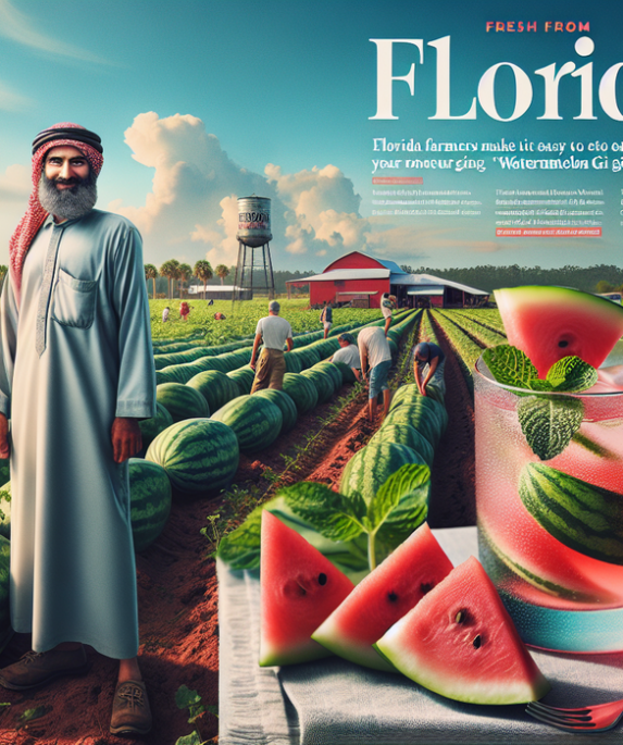 alt_text: Watermelon Gin Rickey segar dari Florida, minuman menyegarkan dengan semangka dan gin.