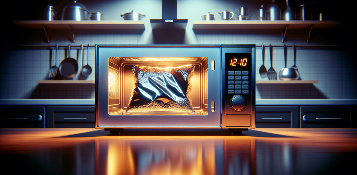 alt_text: Tips aman gunakan aluminium foil di microwave tanpa risiko percikan atau kerusakan.