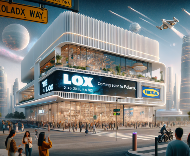 alt_text: "Orang-orang antre menikmati beragam bagel di Polaris, pusat tren kuliner baru Columbus."