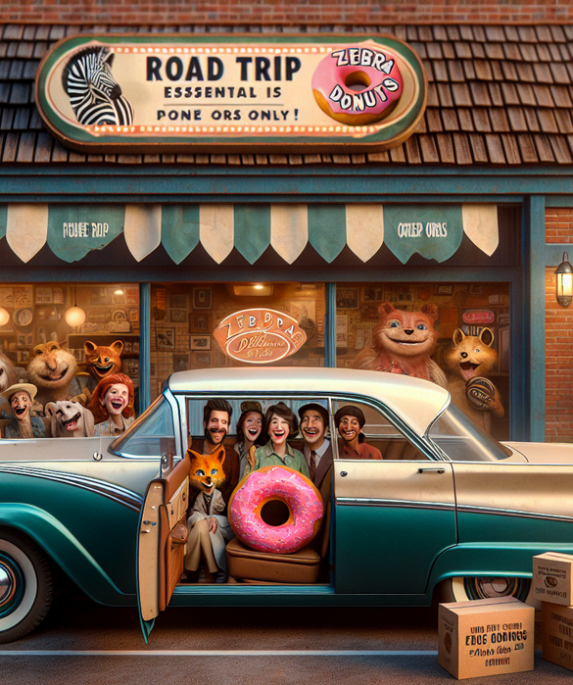 alt_text: "Zebra Donuts populer lagi di Centerville, mencampurkan pola unik dengan rasa klasik."