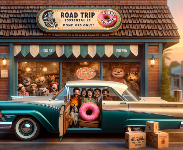 alt_text: "Zebra Donuts populer lagi di Centerville, mencampurkan pola unik dengan rasa klasik."