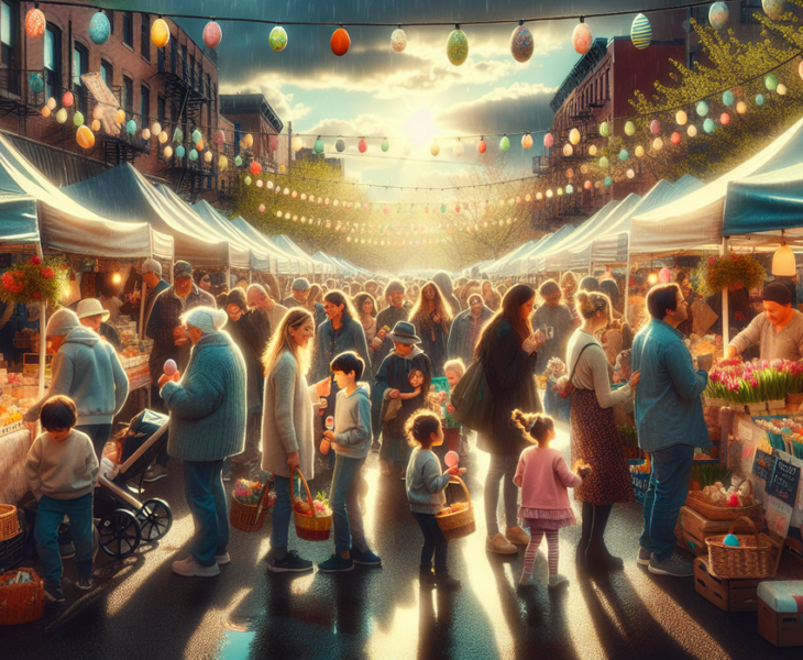 "alt_text": "Pasar Paskah di Go Farm: keluarga menikmati belanja dan kegiatan seru."