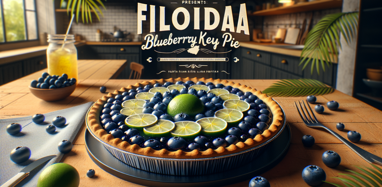 alt_text: Kue pai Florida Blueberry Key Lime Pie, kombinasi segar dan manis dengan topping blueberry.