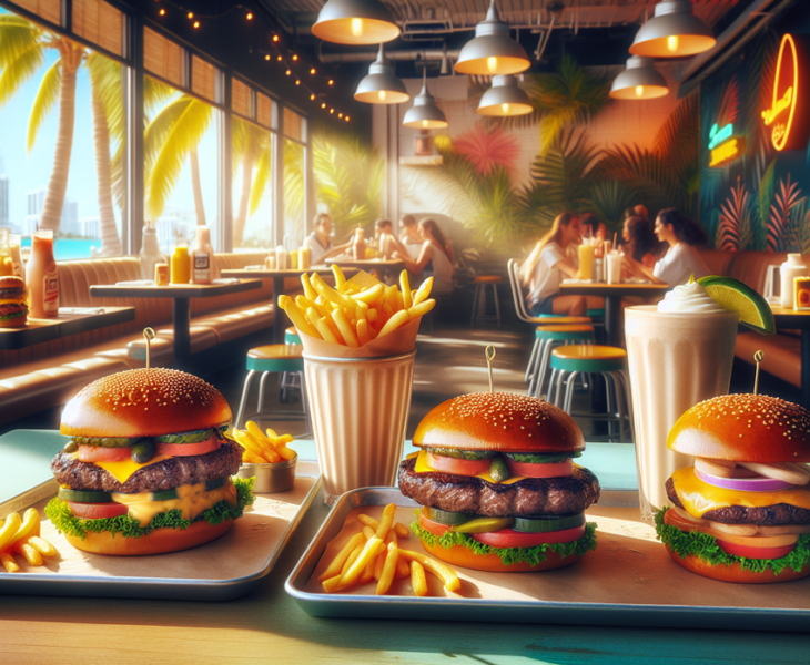 alt_text: Rumah minimalis bergaya Miami dengan furnitur wagyu, palet warna cerah, dan desain modern.