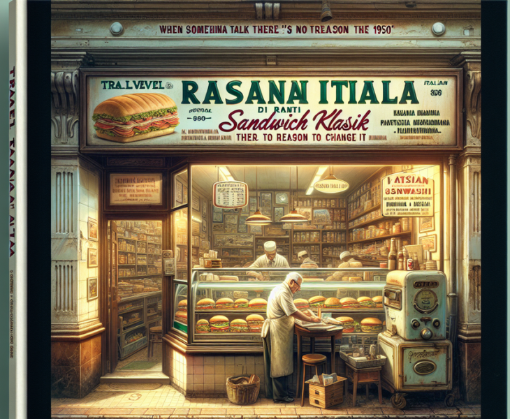 alt_text: Sandwich Italia dengan prosciutto, keju, dan sayuran segar di atas roti klasik.