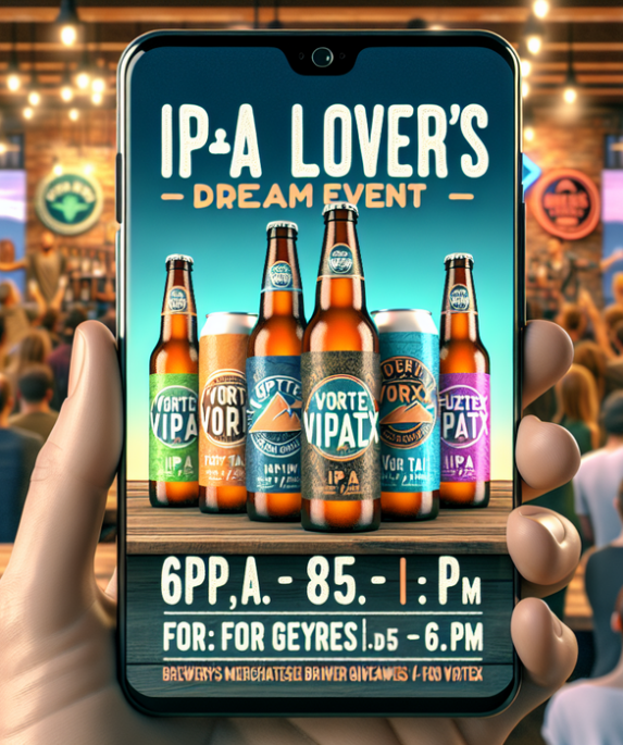 alt_text: Orang-orang menikmati berbagai jenis bir di acara malam bertema bir Flight Night.