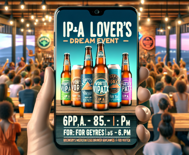 alt_text: Orang-orang menikmati berbagai jenis bir di acara malam bertema bir Flight Night.