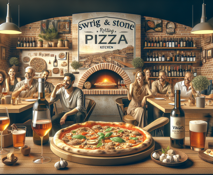 alt_text: Pizza Night meriah di Viaggio Wine Merchant dengan sajian pizza hangat dan pilihan anggur.