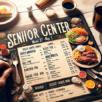 alt_text: Menu pusat lansia menampilkan pilihan makan menarik, menekankan nutrisi dan kesehatan.