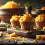 alt_text: Muffin kentang keju kekinian, disajikan hangat di atas piring putih.